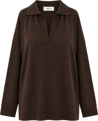 Jucca Jersey de pico - Knitwear - Mujer - Marr&oacute;n - XL