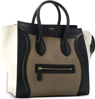 Celine Tricolor Luggage Bag Leather Mini tote bag - Bruin