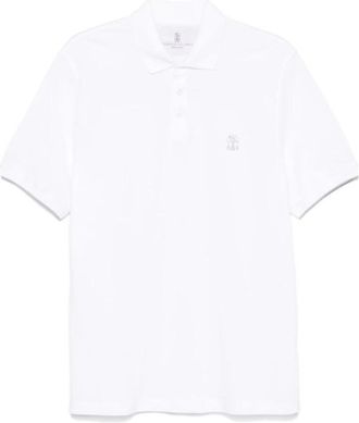 Brunello Cucinelli Luxe korte mouw polo Ck 640 - Heren - Polos - Wit - 2XL - Katoen - Tops