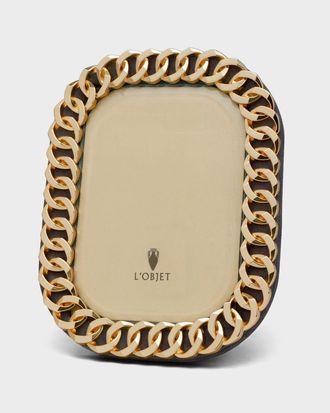 L'OBJET Gold Cuban Link Frame, 5 x 7