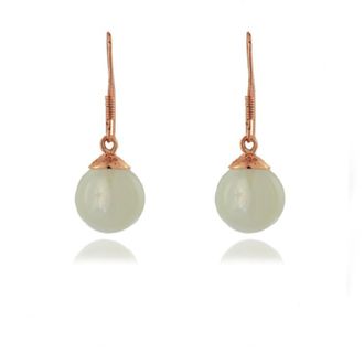 Luxenter 925 sterling zilver en cat-eye oorbellen met 18K ros&eacute;goud vergulde afwerking
