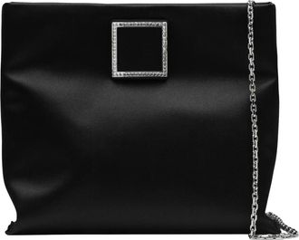 Roger Vivier Strass Soft Pochette - Dames - Clutches - Zwart - ONE Size - Tassen