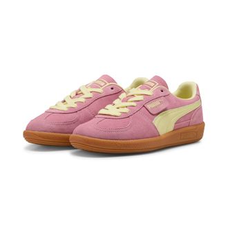 Puma Sneaker PUMA PALERMO, Damen, Gr. 38,5, rosa (poised pink, gold moon), Leder, unifarben, Schuhe Sneaker