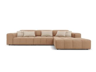 CXL by Christian Lacroix Sof&aacute; esquinero derecho 4 plazas de terciopelo beige oscuro