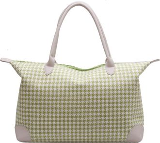 Generic Womens Travel Tote Bag, Large Capacity Shoulder Bag, Wear-resistant Work Handbag with Metal Zipper & Compartments (Green,One Size)