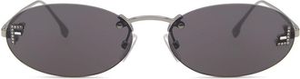 Fendi FE 4075US 12A Womens Sunglasses Silver Size 54