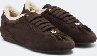 Dolce & Gabbana Zapatillas DG de ante con teddy