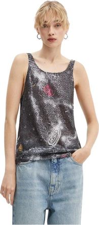Moschino Mouwloze Tops - Dames - Tops zonder mouwen - Veelkleurig - M - Pailletten - Tops