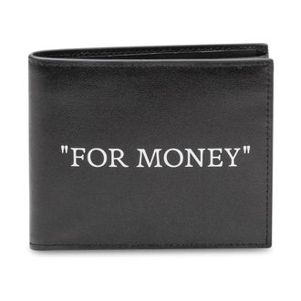Off-white Wallets & Cardholders, male, Black, Size: ONE SIZE For Money Bi-Fold Wallet