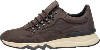 Floris Van Bommel De Zager - Heren - Sneakers - Bruin - 42 2/3 EU - Leer - Schoenen