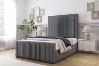 Comfort Beds The Foxy Coniston Bed Frame With Mattress-50 Upholstered in Dark Grey | Size: Single