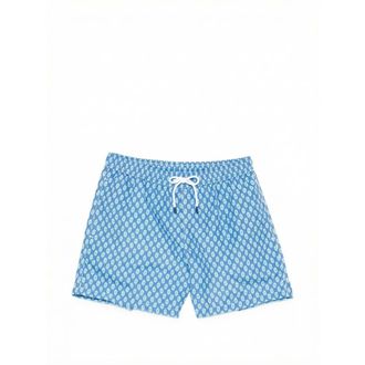 Fedeli Beachwear, male, Blue, Size: 2XL Madeira Airstop Stampato