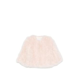 Yves Salomon Faux Fur & Shearling Jackets, female, Pink, Size: S Short Feather Jacket