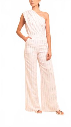 Azulu Bosawa Jumpsuit In Ivory Stripe