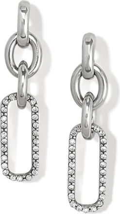 Brighton Womens Illumina Lights Linx Earrings In Silver