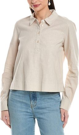 Michael Stars Nat Linen-Blend Shirt