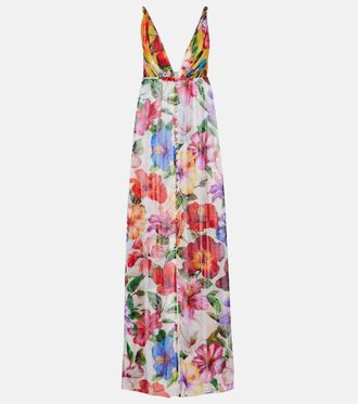 Dolce & Gabbana Top in chiffon con stampa floreale