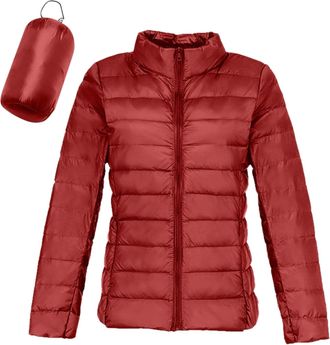 Generic Women Warm Lightweight Hoodless Windproof Winter Coat With Recycled Insulation Winter Slim Short Hooded Warm White Down Coat Outerwear Ballerina Stuff