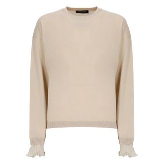 Fabiana Filippi Jersey de cuello redondo - Knitwear - Mujer - Beige - XS