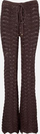 Bananhot Pantaloni flared Kim in misto cotone