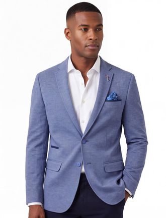 A Fish Named Fred A Fish Named Fred colbert gemeleerd blauw slim fit
