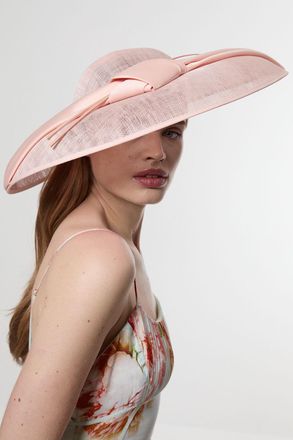 Karen Millen Womens Quill Detailed Asymmetrical Fascinator - Pink - One Size