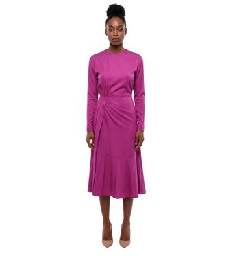 Stella McCartney Purple Crew Neck Midi Dress