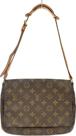 Louis Vuitton Musette Tango Monogram Canvas Brown Canvas Handbag (Pre-Owned)