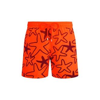 Vilebrequin Ultra-light and packable Swim Shorts Flocked Starlettes in Fluo Fire at Nordstrom, Size Large