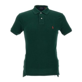 Polo Ralph Lauren Polo Shirts, male, Green, Size: S Polo Ralph Lauren T-shirts and Polos Green