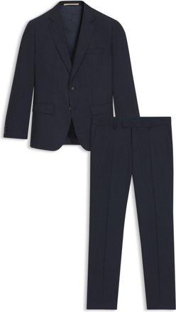 BOSS Slim-fit suit in micro-patterned stretch wool
