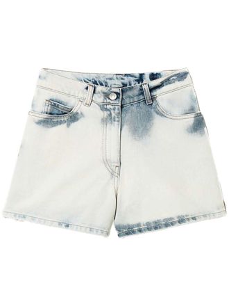 Twin-Set super bleached denim shorts - women - Cotton - 29 - Blue