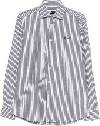 Karl Lagerfeld Overhemd met logo - Grijs