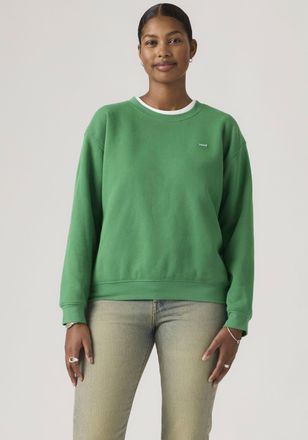 Levi's Sweatshirt LEVIS EVERYDAY CREW SWEATSHIRT, Damen, Gr. L (40), pine gr&uuml;n brushed fleece, Sweatware, Obermaterial: 58% Baumwolle, 42% Polyester, unifarb
