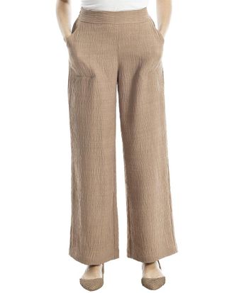 Max Studio Textured Woven Wide Leg Pant
