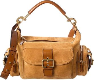Chlo&eacute; Medium Double Carry Suede & Leather Shoulder Bag