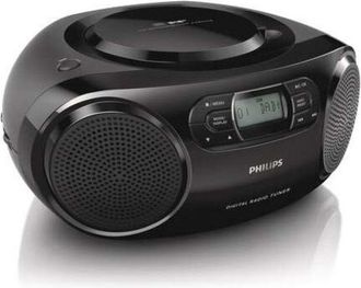 Philips Azb500/12 Radio Cd Con Dab+, Reproductor De Cd (dab+/fm, Refuerzo Din&aacute;mico De Graves, Funci&oacute;n De Repetici&oacute;n Y Reproducci&oacute;n Aleatoria, Entrada De Audio