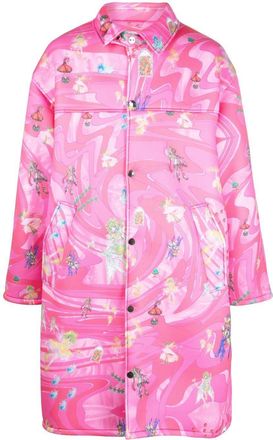 Liberal Youth Ministry patterne scuba coat - men - Polyester - M - Pink