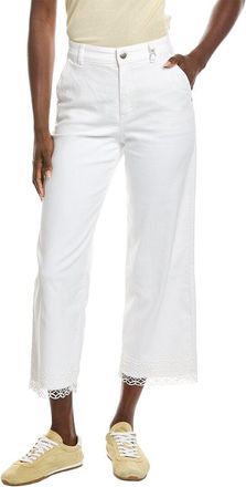 Marc Cain Embroidered White Jean