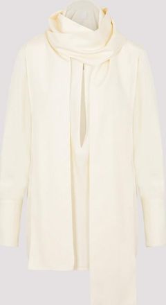 Givenchy Cream Silk Foulard Blouse