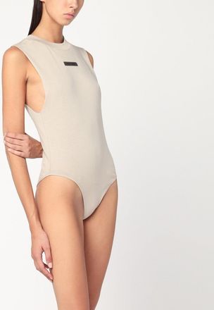 Fear of God Sleeveless greige cotton-blend bodysuit