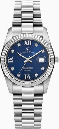 Jacques du Manoir Inspiration Roman Diamond Blue Dial Ladies Watch JWL01307