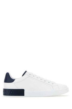 Dolce & Gabbana White Leather Sneakers