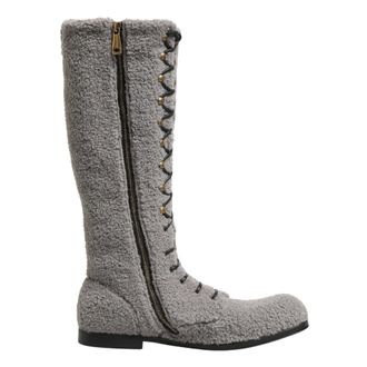 Dolce & Gabbana Winter Boots, male, Gray, Size: 11 US Knee-High Boots