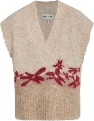 Munthe Top smanicato con ricamo - Toni neutri