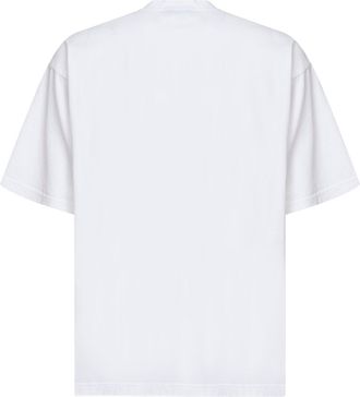 Balenciaga Mens T-Shirt Messy Spray White Cotton T-Shirts And Polos