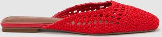 Reiss Red Woven Slip-on Mules, X09