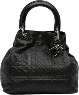 Dior Pre-owned Handbags, female, Black, Size: ONE SIZE Pre-owned Soft Lady Handbag