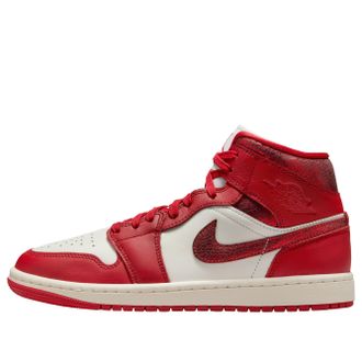 Nike Jordan (WMNS) Air Jordan 1 Mid SE Red Cracked Leather HJ9337-106