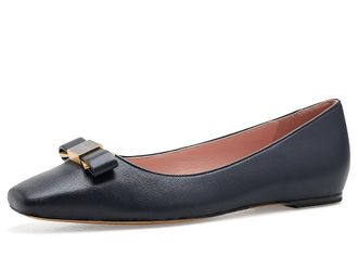 Kate Spade New York Bowdie Smooth Leather Ballet Flat Womens Shoes Captain Navy : 8.5 M
